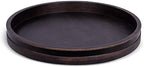 BIRDROCK HOME Wooden Lazy Susan Turntable - Spice Rack Organizer for Kitchen Table, Dining, Pantry and Countertop - Rotating Tray for Condiments - with Burnished Iron Accents - 18" Large, Black by BIRDROCKHOME
