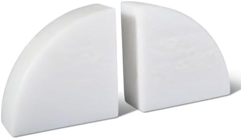Karibiber Marble Bookend for Shelves, Non-Skid Bookends for Heavy Books, Heavy Duty Book Stopper for CDs, Luxury Book Shelf Holder, Quarter Circle Design Book Ends Decorative, Namib Fantasy, Set of 2 - Image 2
