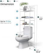 Home Zone Living Over-the-Toilet Bathroom Storage Cabinet Organizer - Image 3