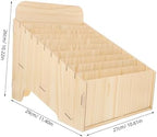 Wooden Multi Compartment Mail Organizer for Invoices Receipts and Bills - Image 2