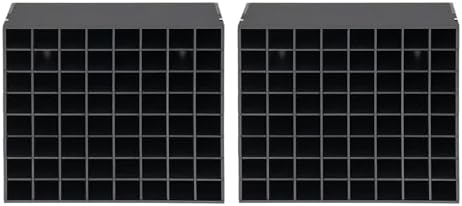 2 Pcs Paint Organizer, Wall-mountable Craft Paints Storage Rack, PVC Board,12.99X3.54X12.99 in,for DIY Crafters Spray Painters Studios, Galleries (Black) - Image 5