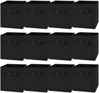 Yinder 4 Pcs Cube Storage Bin, Black 14''x10''x8'' Storage Cubes by Yinder