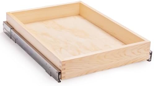 Mulush 23”W x 21”D x 3”H Soft Close Slide Out Wood Drawer Organizer for Kitchen, Bottom and Side Assembly (Cabinet Opening>23.5 inches for Bottom Assembly, Opening= 23 inches for Side Assembly) by Mulush