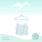 BAGAIL 50 Pack Kids Velvet Hangers 11 Inches Children's Clothes Hangers Non-Slip Baby Hangers for Infant/Toddler (Mint) - Image 3