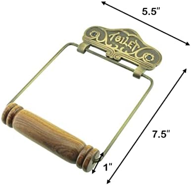 Renovators Supply Toilet Paper Holder - Antique Wall Mount Toilet Paper Holder - Sanitary Paper Holder - Vintage Bathroom Decor - Colonial Tissue Holder - Antique Brass, Victorian, Pack of 1 - Image 2