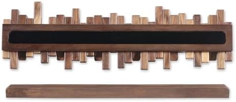 Coat Rack Wall Mount Piano Flip Down Wall Hook Rack 5 Hooks Walnut - Image 5