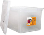Lorell LLR68925 Letter/Legal Plastic File Box, 1 EA, clear - Image 4