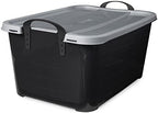 Life Story 18 Pack Heavy Duty Stackable Storage Bin, 55 Qt, Black/Gray by LifeStory