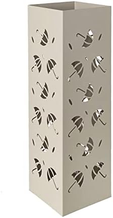 Mango Steam Metal Square Tall 19.5" Umbrella/Cane/Walking Stick/Wrapping Paper Holder, Stand, Rack Organizer (Brollies Almond) by MangoSteam