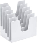Acrimet 5 Section Incline File Sorter Organizer, Desktop Mail Holder, White by Organizingyourlife