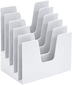 Acrimet 5 Section Incline File Sorter Organizer, Desktop Mail Holder, White by Organizingyourlife