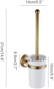 Antique Bronze Toilet Brush Holder Set Wall Mounted - Image 2