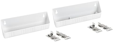 Rev-A-Shelf 11" Tip-Out Plastic Sink Trays for Kitchen and Bathroom Base Cabinet, Pack of 2 Pullout Vanity Shelf Home Organizer, White, 6572-11-11-52 by Rev-A-Shelf