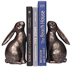 Creative Co-Op Decorative Resin Rabbit Bookends, Distressed Bronze Finish - Image 7