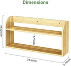 ROMGUAR CRAFT 2 Tier Long Bamboo Spice Rack, Natural - Image 3