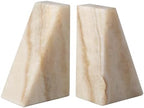 Koville Marble Bookends for Shelves, Large Bookends for Heavy Books, Non-Slip 7Lbs Stone Book Ends for CD/Movies, Modern Decorative Bookends for Shelves Table Home Decor(Navona) by Koville