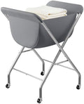 ELYKEN Laundry Basket with Wheels, Collapsible Laundry Hamper, Gray by ELYKEN