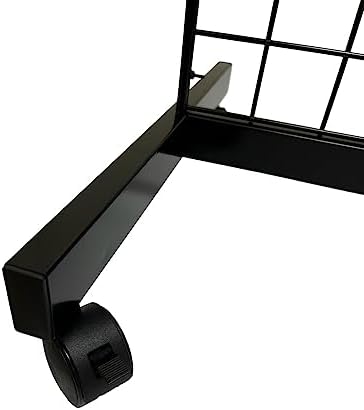 Only Hangers Black 2' x 6' Heavy Duty Rolling Gridwall Display Panel - Set of 1 and Set of 2 (SET OF 2) - Image 3