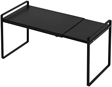 Nxconsu Expandable Shelf for Cabinets, Cabinet Shelf Riser, 8.6" Black by Nxconsu