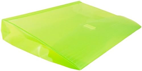 JAM PAPER Plastic Expansion Envelopes with Hook & Loop Closure - Letter Booklet - 9 3/4 x 13 with 2 Inch Expansion - Lime Green - 12/Pack - Image 4