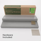 Solid Wood Floating Shelves for Wall 24 inch Grey, Wooden Bathroom Shelf - Image 6