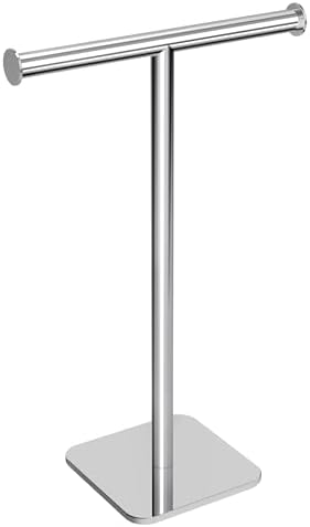 RUACQ T-Shape Hand Towel Holder Stand, 16inch, Chrome by Ruacq