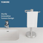 YUMORE Hand Towel Holder Stand Countertop Towel Rack Free Standing Towel Bar Hanger for Bathroom Kitchen (Brushed Nickel) - Image 2