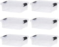 Superio 4.5 Quart Clear Plastic Storage Containers with Lids, Stackable Organizer Bins, BPA-Free Storage Boxes for Home, Office, Dorm & Classroom, 6 Pack by Superio