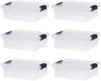 Superio 4.5 Quart Clear Plastic Storage Containers with Lids, Stackable Organizer Bins, BPA-Free Storage Boxes for Home, Office, Dorm & Classroom, 6 Pack by Superio