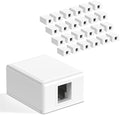 VCELINK RJ45 Surface Mount Box 1-Port, for Cat6 Keystone Jacks, 25-Pack by VCELINK