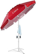 AMMSUN Shade Umbrella, Premium Portable Umbrella with Stand, 6.5ft Lightweight Free Standing Canopy for Sporting Games, Adjustable Instant Sun Protection and Easy to Carry, Red by AMMSUN