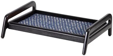 Anji Mountain Heavy Duty Waterproof Wooden Shoe Storage Mat Organizer/Boot Storage Tray Multi Use for Entryway with Coir, Blue and Ivory Insert, 1 Tier, Fits 2 Pair (26.5" Wide) by AnjiMountain