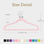 HOUSE DAY Lt-Pink Velvet Hangers 120 Pack, Premium Non Slip Clothes Hanger - Image 6