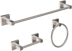 RUACQ Bathroom Accessories, 3-Piece Bathroom Hardware Set, Brushed Nickel by Ruacq