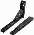 Heavy Duty Floating Shelf Brackets 2 Pack,Iron Wall Mounted Folding Supports for Work Table,Ironing Board,DIY Bench,with Screws,Black (340mm(13.4in)) by Unknown