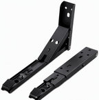 Heavy Duty Floating Shelf Brackets 2 Pack,Iron Wall Mounted Folding Supports for Work Table,Ironing Board,DIY Bench,with Screws,Black (340mm(13.4in)) by Unknown