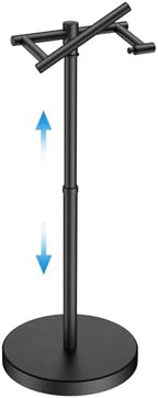 FORIOUS Toilet Paper Holder Stand Adjustable for Bathroom, Matte Black by FORIOUS