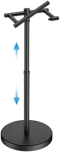 FORIOUS Toilet Paper Holder Stand Adjustable for Bathroom, Matte Black by FORIOUS