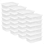 Sterilite Storage Box Stackable Tote, White, 12 Quart, 24 Pack by Sterilite