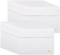 Plastic Envelopes Folders 12mil Heavy Duty, for A4 Letter Size Paper, with Snap Closure Pack, Paperwork Plastic Wallets Document Organizer (25 Pack - White, Horizontal) by WORPSON