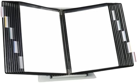 Tarifold Desktop Reference Display System, 20 Pockets, Expandable, Black by TARIFOLD