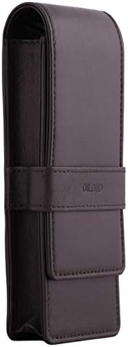 DiLoro Leather Triple Pen Case Pencil Pouch Holder for Three Fountain Ballpoint Rollerball Pens and Pencils - Image 4