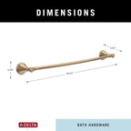 Delta Towel Rack | 24 Inch Champagne Bronze Towel Bar for Bathroom, Kitchen | Cassidy Accessories - Image 3