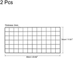 PATIKIL Wire Grid Panel Wall Grid Decorative Panels 24"x12" Black 2Pcs - Image 2