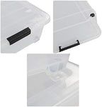 Asking 3-Pack 40 Quart Plastic Wheels Under Bed Storage Box with Lid, Clear - Image 3