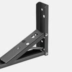 Heavy Duty Floating Shelf Brackets 2 Pack,Iron Wall Mounted Folding Supports for Work Table,Ironing Board,DIY Bench,with Screws,Black (240mm(9.4in)) - Image 7