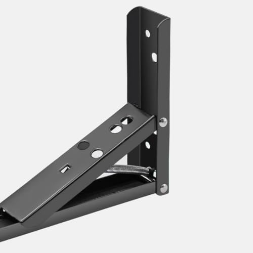 Heavy Duty Floating Shelf Brackets 2 Pack,Iron Wall Mounted Folding Supports for Work Table,Ironing Board,DIY Bench,with Screws,Black (240mm(9.4in)) - Image 7