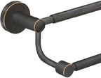 BESy Double Towel Bar Towel Rack for Bathroom Towel Rod Oil Rubbed Bronze by BESy