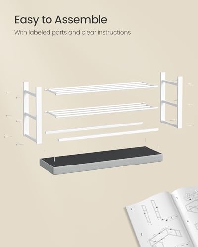 SONGMICS Shoe Bench, Storage Bench, Entryway Bench with Cushion - Image 6