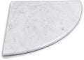 9 Inch Natural Marble Corner Shower Shelf for Bathroom, Grey Veining On Soft White Base Marble Corner Shelves for Bath Wall Mounted Both Side Polished by GEOONA